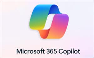 The logo for Microsoft 365 Copilot features a sleek design inspired by the concept of a wingman.